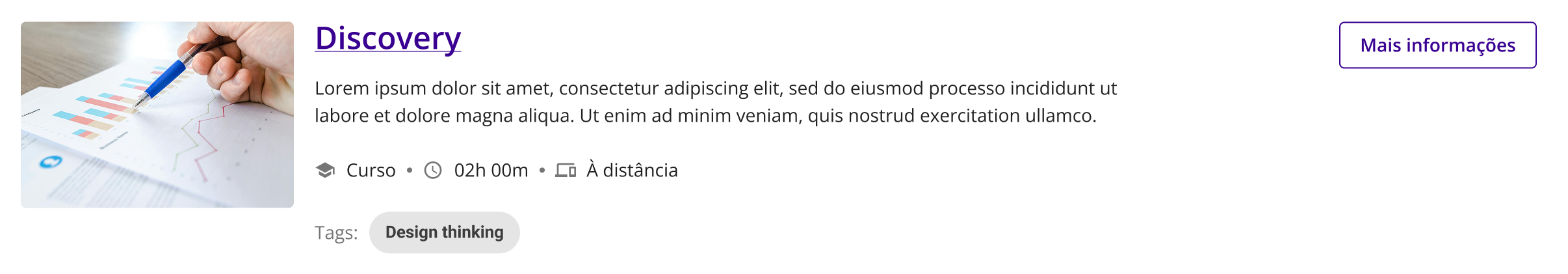 Imagem de exemplo de card de curso contendo o termo na palavra-chave