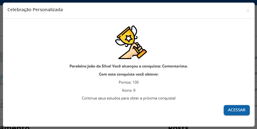 Visão da celebração pelo aluno