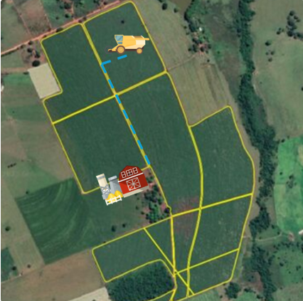 Example of a distance from the plot to the destination