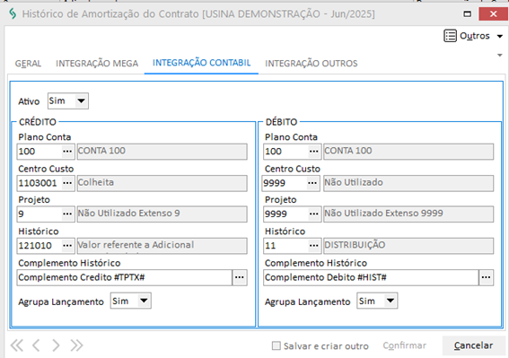 integração contábil