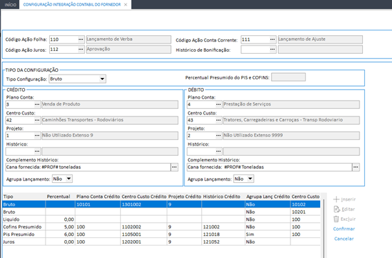 integração contábil