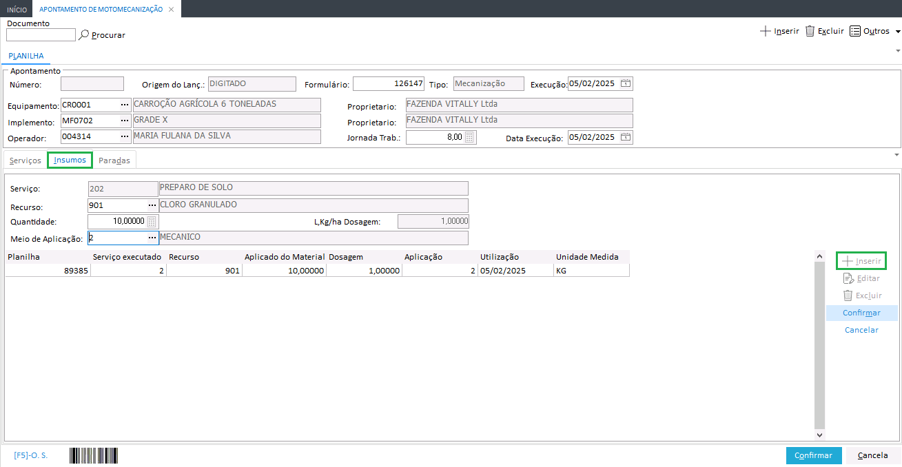 planilha e subguia serviços
