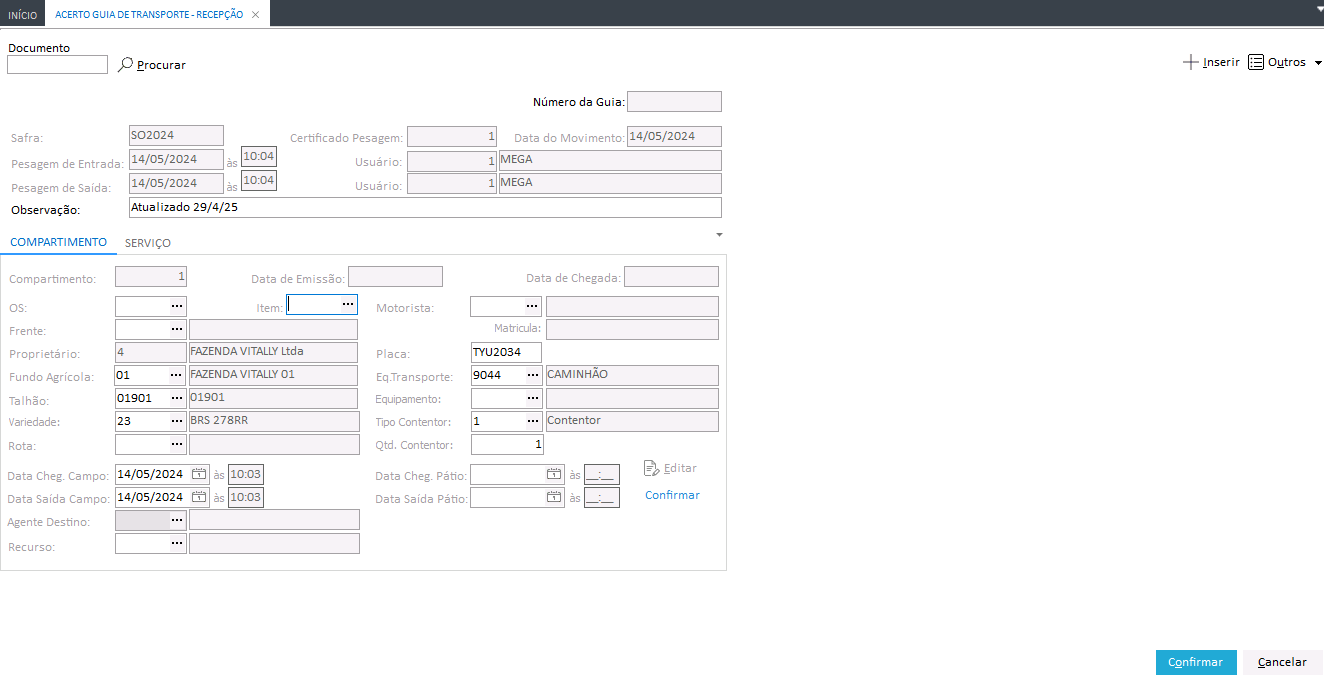 Subguia compartimento