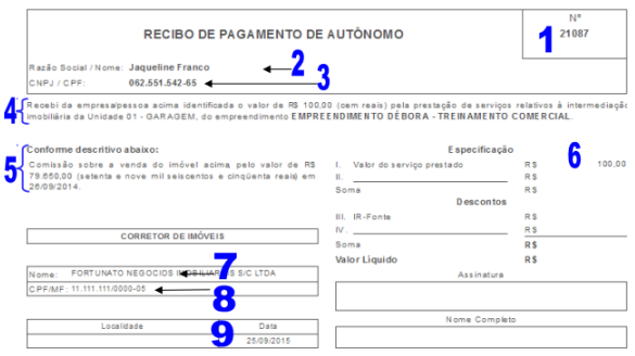 Recibo de Pagamento Autonomo 