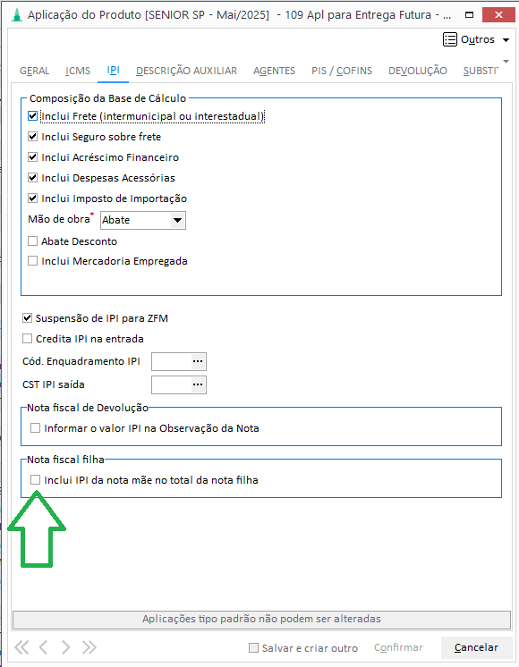 Aplicação do Produto