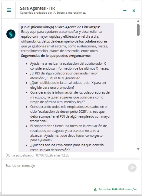 Chat da Sara Agentes
