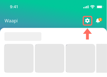 Pantalla de inicio de Waapi