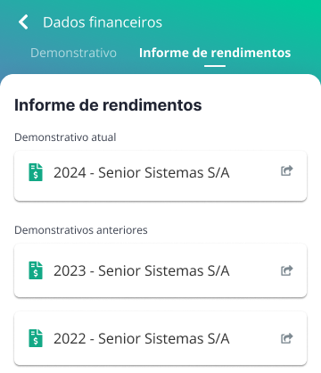 Pantalla de informe de ingresos de Waapi