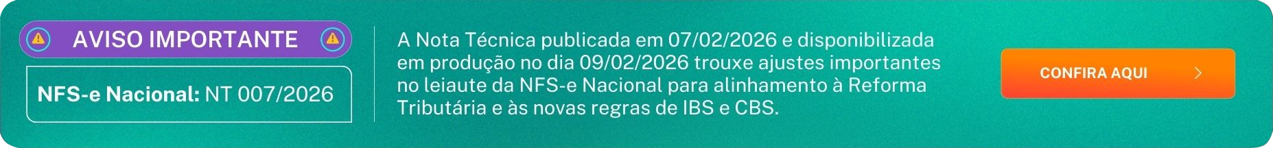 Banner NFSE Nacional NT 007/2026