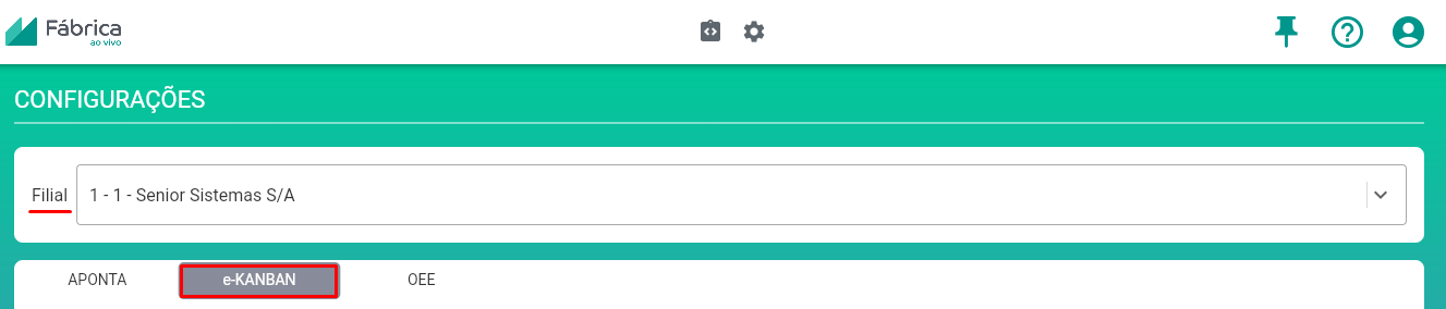 Configuração e-Kanban