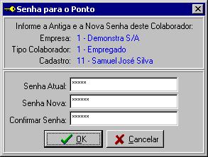 Tela de troca de Senha