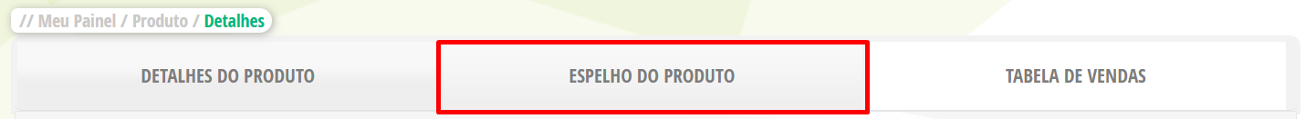 Aba espelho do produto