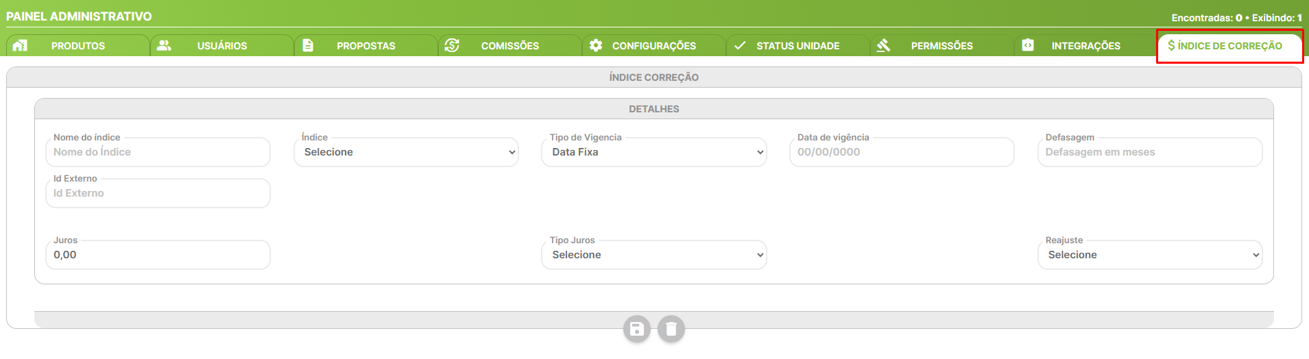 Índice de Correção