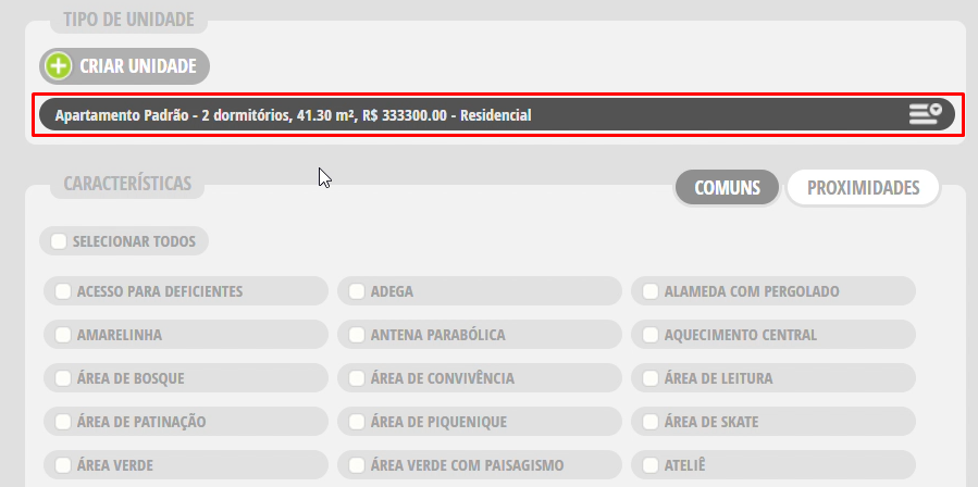 Informações unidade