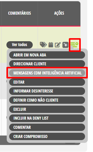 Mensagem inteligência artificial