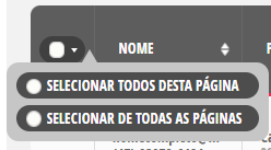 Opções de seleção