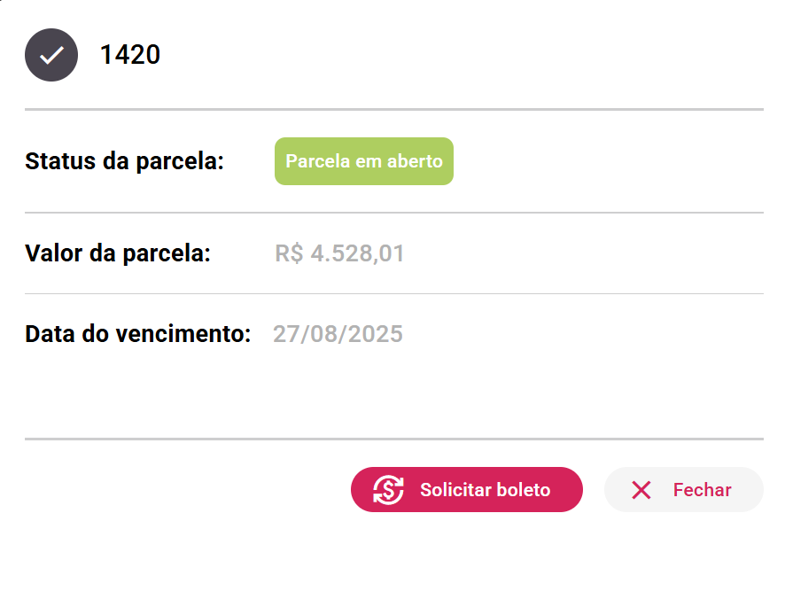 Solicitar antecipação de parcelas