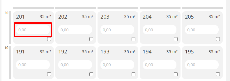Valor individual tabela de vendas