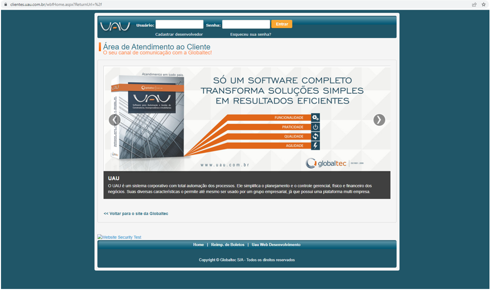 Acesso ao Suporte Globaltec