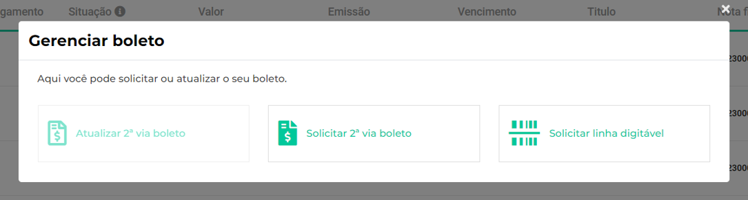 Ações em boleto