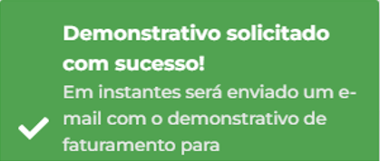 Solicitação de demonstrativo de faturamento