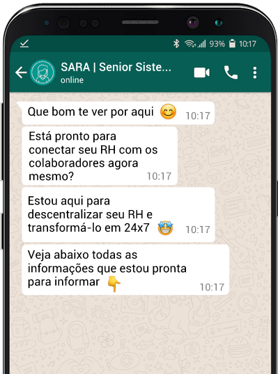 Ilustração da SARA no WhatsApp