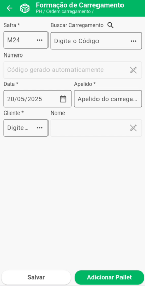 Campos iniciais