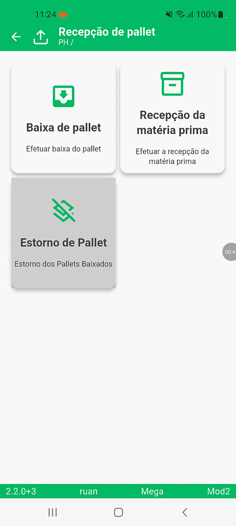 estorno via código de barras