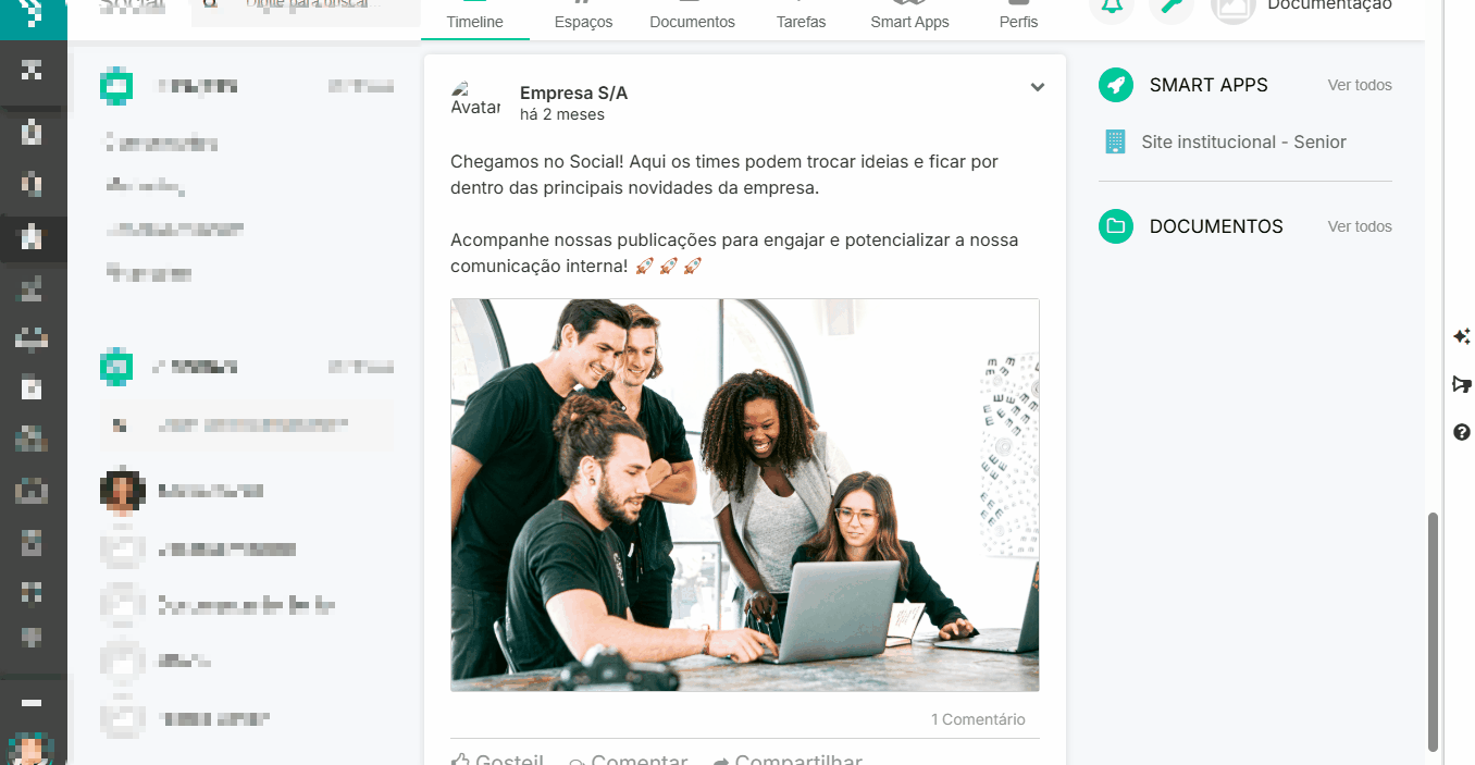 IAssist Docs respondendo dúvidas na Plataforma Senior X