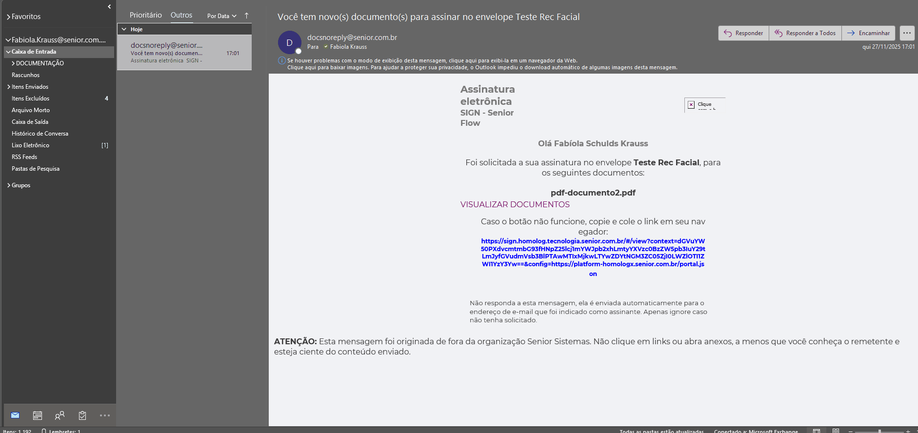 Fluxo de assinatura remota com reconhecimento facial