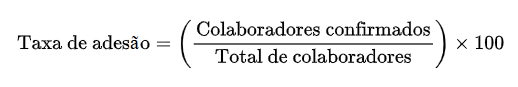 Totalizadores de SST - fórmula de cálculo da taxa de adesão