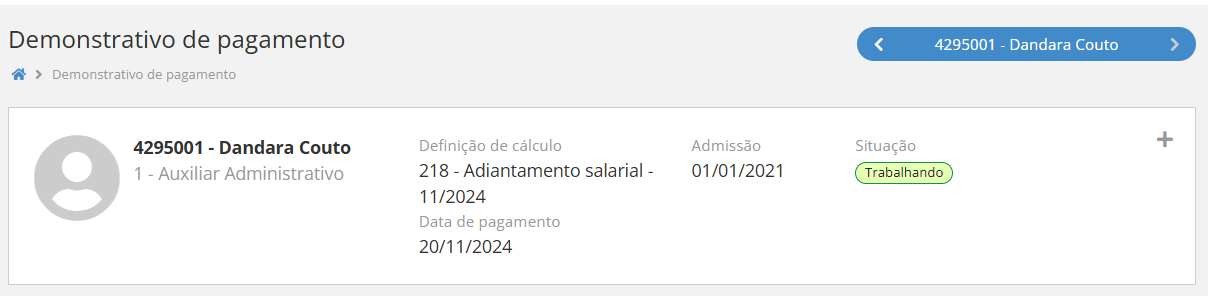 Processo próximo de cálculo da ficha financeira