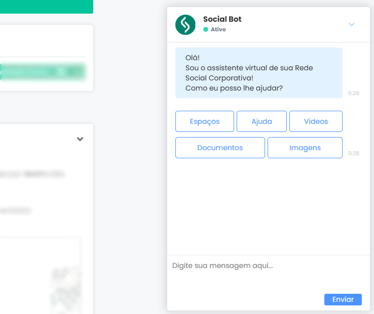 Chatbot de ajuda do Social