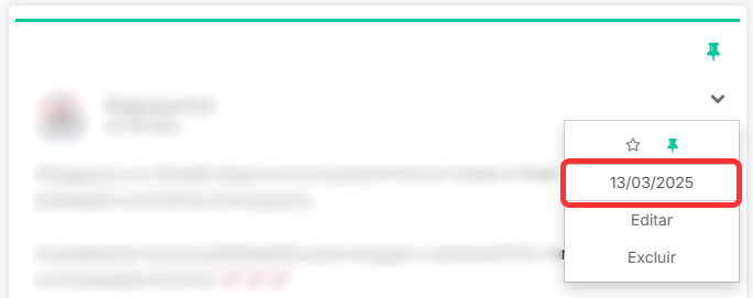 Definição de data limite para publicação fixada no Social