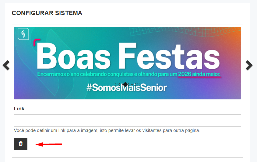 Remoção de carrossel personalizado na timeline do Social