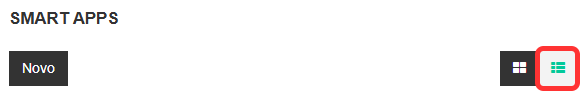 Widgets do Social - Smart Apps - Botão de visualização em forma de lista