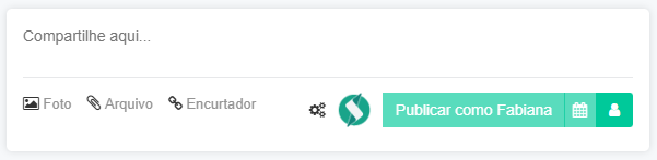 Caixa de texto para fazer uma publicação no Social