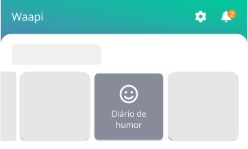 Ícones de seleção de humor do dia no Waapi