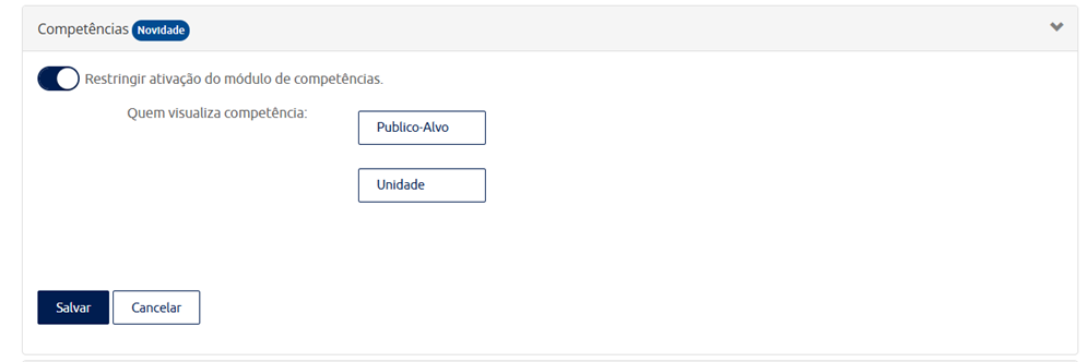 Configurar Competências