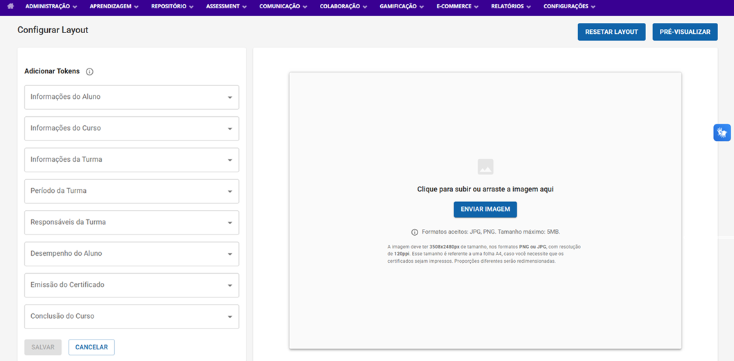 Configurar Layout