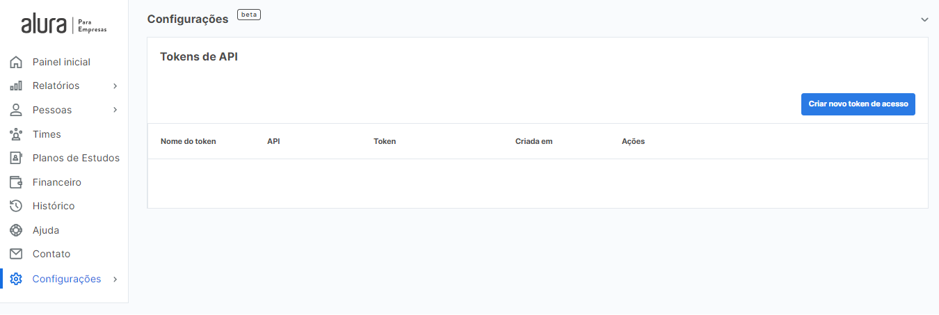 Criar Token
