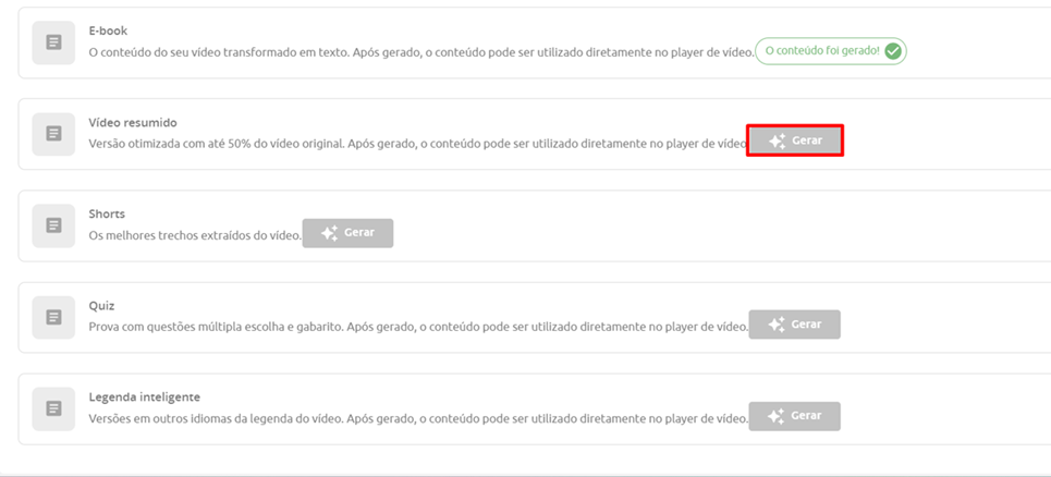 Gerar Vídeo Resumido