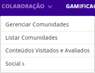 Menu Colaboração