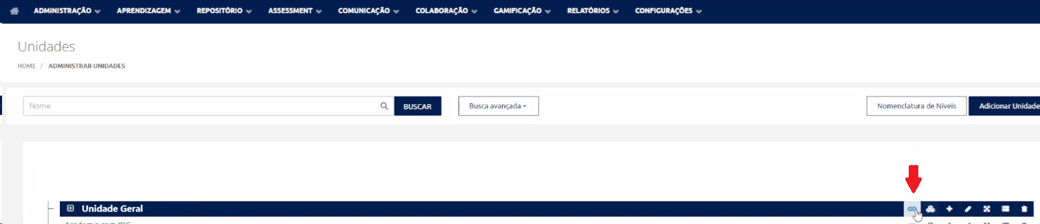Gerar Link na Unidade